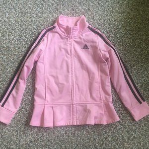 Adidas pink jacket with flare bottom. Size 5.